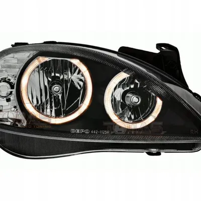 Reflektory lampy przednie Opel Corsa C Ringi Black