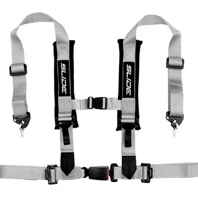 Pasy sportowe Slide V2 Srebrne 4P 2" E4