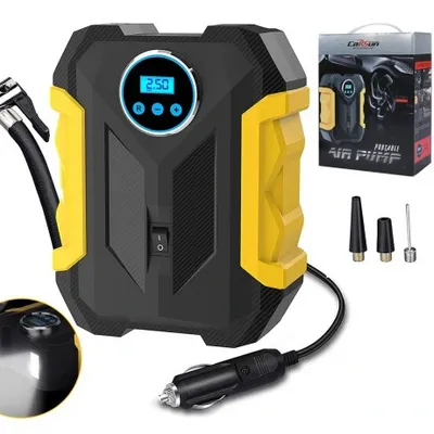 KOMPRESOR SAMOCHODOWY Pompka Sprężarka 12V LED LCD