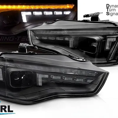 Reflektory lampy przednie LED czarne do Audi A5