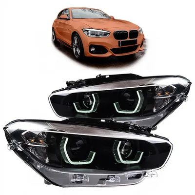 BM201585 - Full LED Headlights Black BMW 1 F20 F21 Facelift 2015-2019 with motor for headlamp leveling