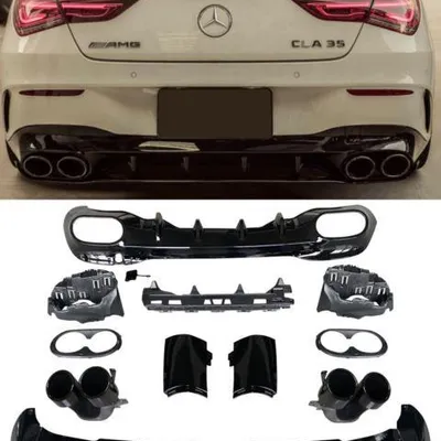 Dyfuzor mercedes c118 końcówki black look amg