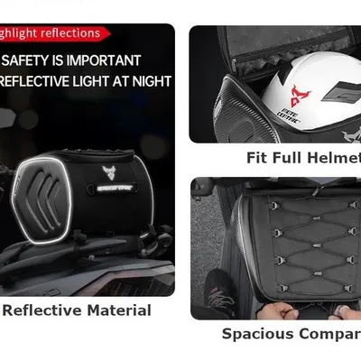 Kufer na siedzenie Motocentric / Niebieski