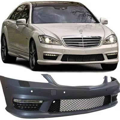 Zderzak p. mercedes w221 05-11 amg look pdc + drl