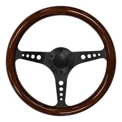 Kierownica 350mm Drewno Black