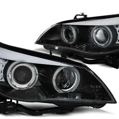 Lampy przednie xenon black ringi do BMW e60 e61