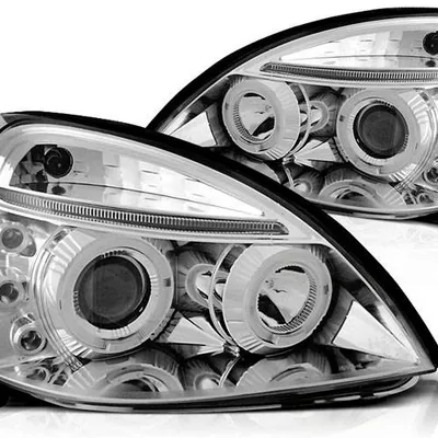 Lampy reflektory przednie nowe RENAULT CLIO II 01-05 RINGI CHROM