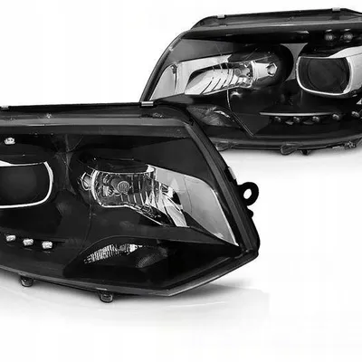 Lampy przednie VW T5 2010-15 tru drl xenon look bl