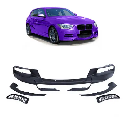 Dokładka przedniego zderzaka Matt Black BMW 1 F20 F21 przed liftem 2011-2015