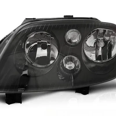 Lampa lewa reflektor black do vw touran caddy