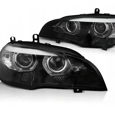 Lampy Bmw X5 E70 07-10 Ringi 3d Drl Blk Xenon Afs