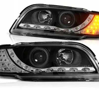 Reflektory Volvo S40 V40 96-00 Daylight Black Led!