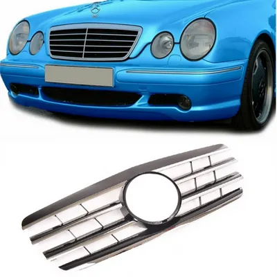 Grill sportowy Chrome & Black MERCEDES E-Class W210 S210 Facelift 1999-2002