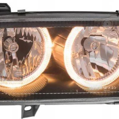 Reflektory lampy przednie VW VENTO ringi black FK