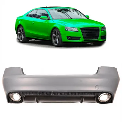 Tylny zderzak sport zestaw z dyfuzorem + Pipes AUDI A5 2007-2015