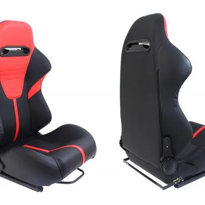 Fotel sportowy R-LOOK II Skóra Black Red