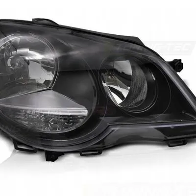 Lampa prawa reflektor black do VW polo 9n3 05-09