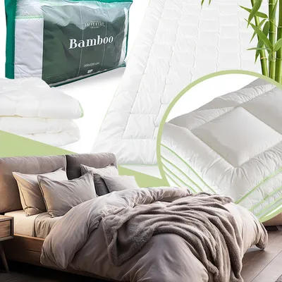Kołdra bamboo 200x220 imperial bambus poliestr całoroczna antyalergiczna puszysta miękka włókno bambusowe do spania