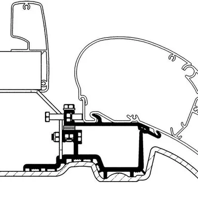 Adapter do markizy Seria 6 do samochodu Mercedes Sprinter/VW Crafter - Thule