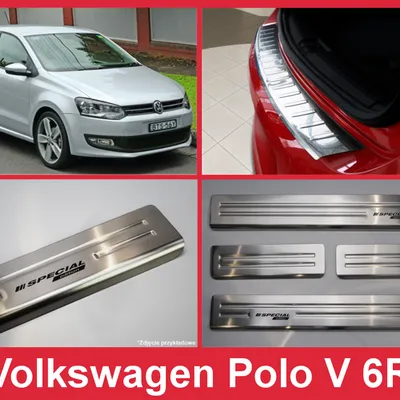 Volkswagen Polo 5 6R Zestaw (Nakładka na zderzak tylny + nakładki progowe)