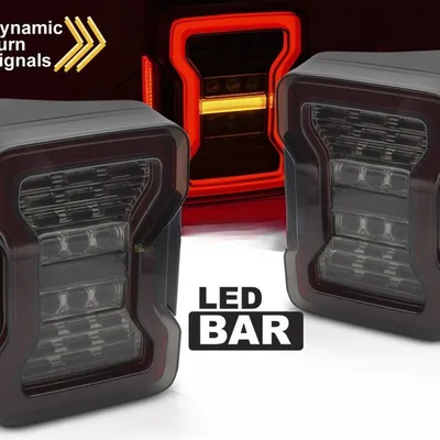 Lampy tylne diodowe Chrysler Jeep Wrangler JK 07-18 LED Smoke