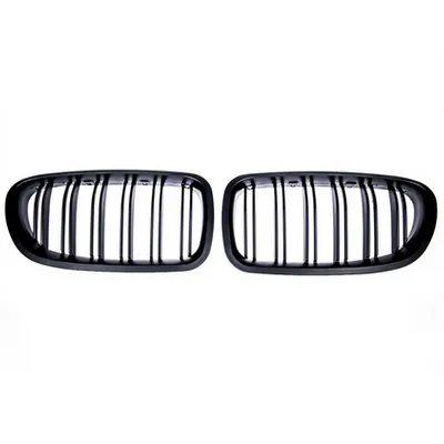 Grill sportowy podwójne żeberka Matt Black  BMW 5 (F10) Sedan (F11) Touring 2010-2018