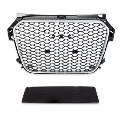 Grill sportowy Silver & Gloss Black AUDI A1 przed liftem 2010-2015