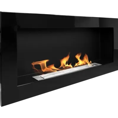 Biokominek wiszący 900x400 czarny połysk