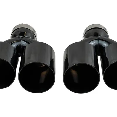 Końcówka Tłumika Typ:35 89mmx2 wejście 70mm Black Chrome Zestaw