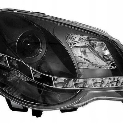 Reflektory przednie VW Polo 9N3 BLACK DAYLIGHT