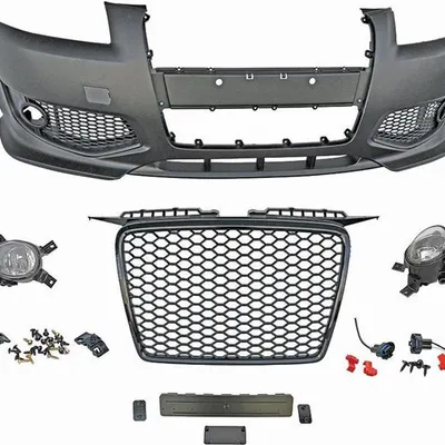 Zderzak przedni audi a3 05-08 black grill