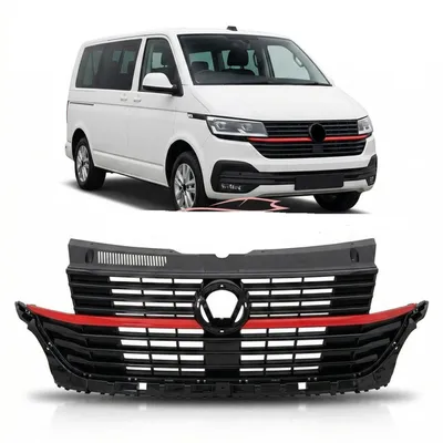 Grill do vw transporter t6.1 19-24 red trims
