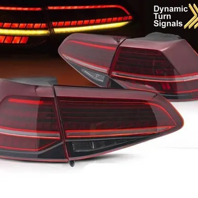 Lampy diodowe VW GOLF 7 13-19 RED LED SEQ