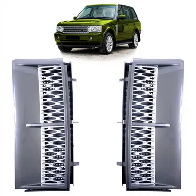 Zestaw kratek przedniego błotnika srebrny LAND ROVER RANGE ROVER III L322 2002-2013