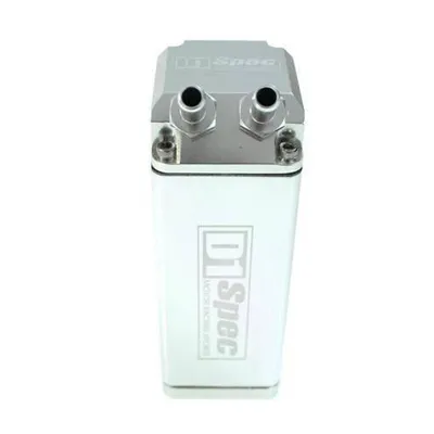 Oil catch tank 0.9L 9mm D1Spec Silver Square