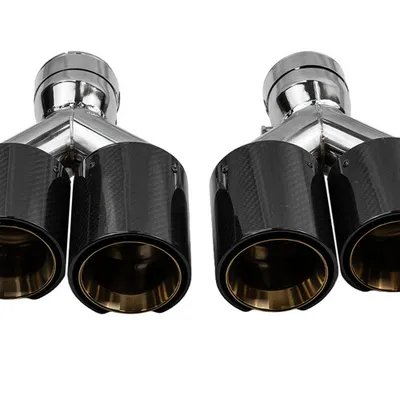 Końcówka Tłumika Typ:50 101mmx2 wejście 76mm Carbon Gloss Zestaw