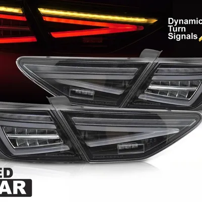 Lampy tylne LED BLACK do Seat Leon III 5F 2012–2020 – Dynamiczny kierunkowskaz