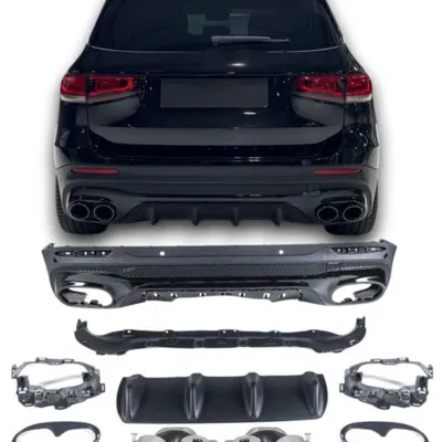 Dyfuzor mercedes x247 glb chrome końcówki 2x2