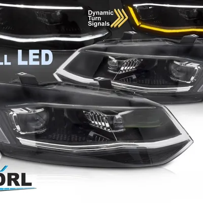 Lampy przednie reflektory FULL LED Silver DRL Dynamic kierunkowskaz VW Polo 6R 2009-2017