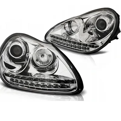 Lampy Reflektory Porsche Cayenne 02-06 Chrom Xenon