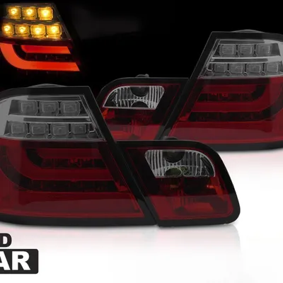Lampy tylne LED Red Smoke BMW E46 Coupe 1999–2003 – Komplet L+P