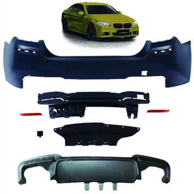 Tylny zderzak sport zestaw z dyfuzorem BMW 5 F10 przed liftem 2010-2013