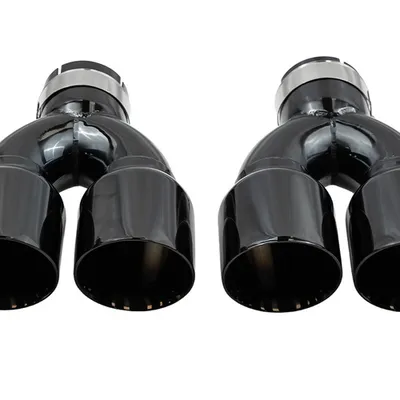 Końcówka Tłumika Typ:36 89mmx2 wejście 70mm Black Chrome Zestaw