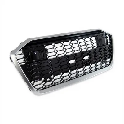 Grill sportowy Silver & Gloss Black AUDI A6 C8 przed liftem 2019-obecnie