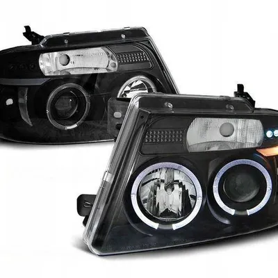 Reflektory Ford F150 mk 11 04-08 angel eyes black