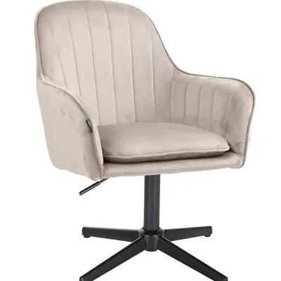 FOTEL HR2022CROSS LATTE WELUR CZARNA PODSTAWA