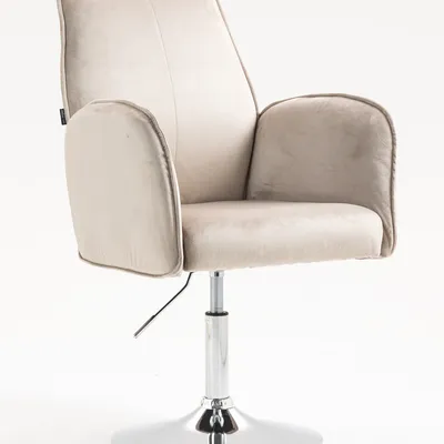 FOTEL HR280N LATTE WELUR CHROMOWANA PODSTAWA
