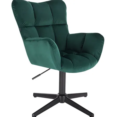 FOTEL HR650CROSS BUTELKOWA ZIELEŃ WELUR CZARNA PODSTAWA