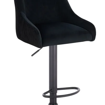 FOTEL HR920W CZARNY WELUR CZARNA PODSTAWA