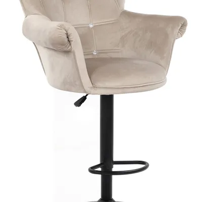 FOTEL HR804CW LATTE WELUR CZARNY PODSTAWA